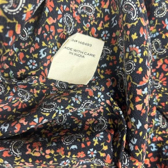 New Doen Silk Savona Blouse in Saint Claude Paisley S - Picture 14 of 15